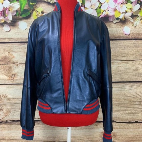 Escada Jackets & Blazers - Vintage Pearlized 100% Lambskin Leather Jacket